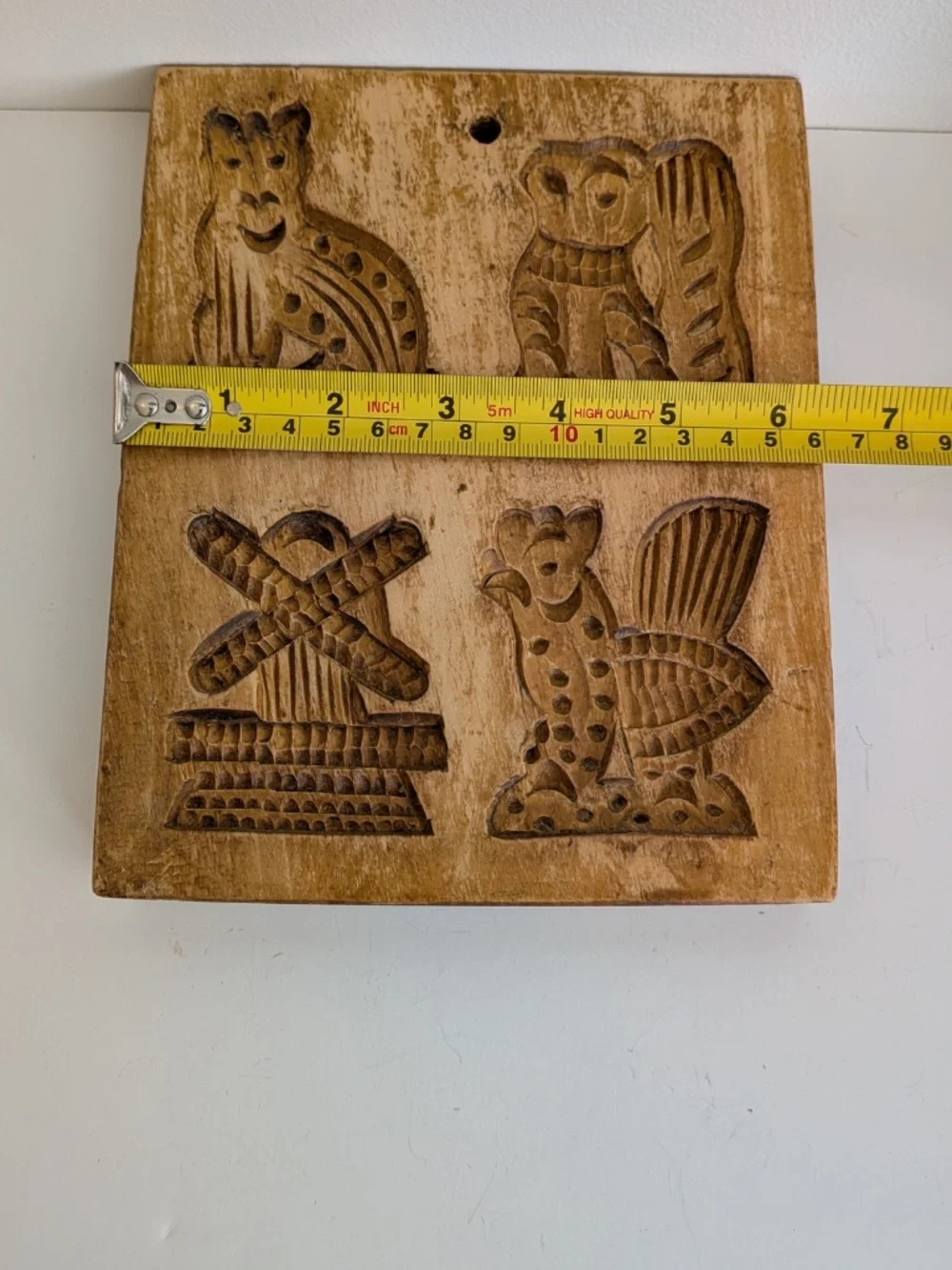 Carved wooden Dutch Cookie / Butter Mold Springerle Specula's Animal Windmill
